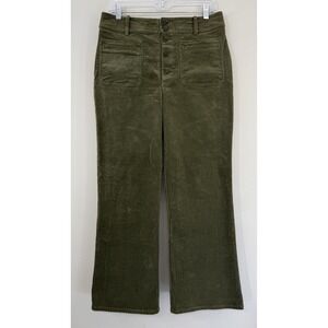 Apiece Apart Corduroy Crop Pants Women's Sz 10 Exposed Button Fly